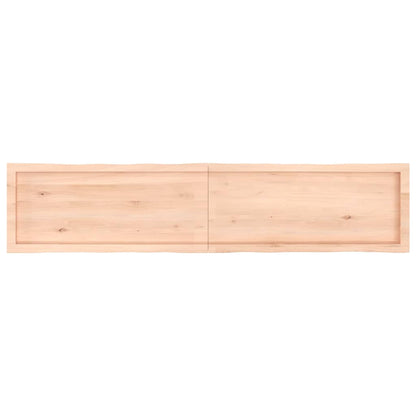 Piano per Tavolo 180x40x(2-6) cm Rovere Non Trattato Bordi Vivi - homemem39