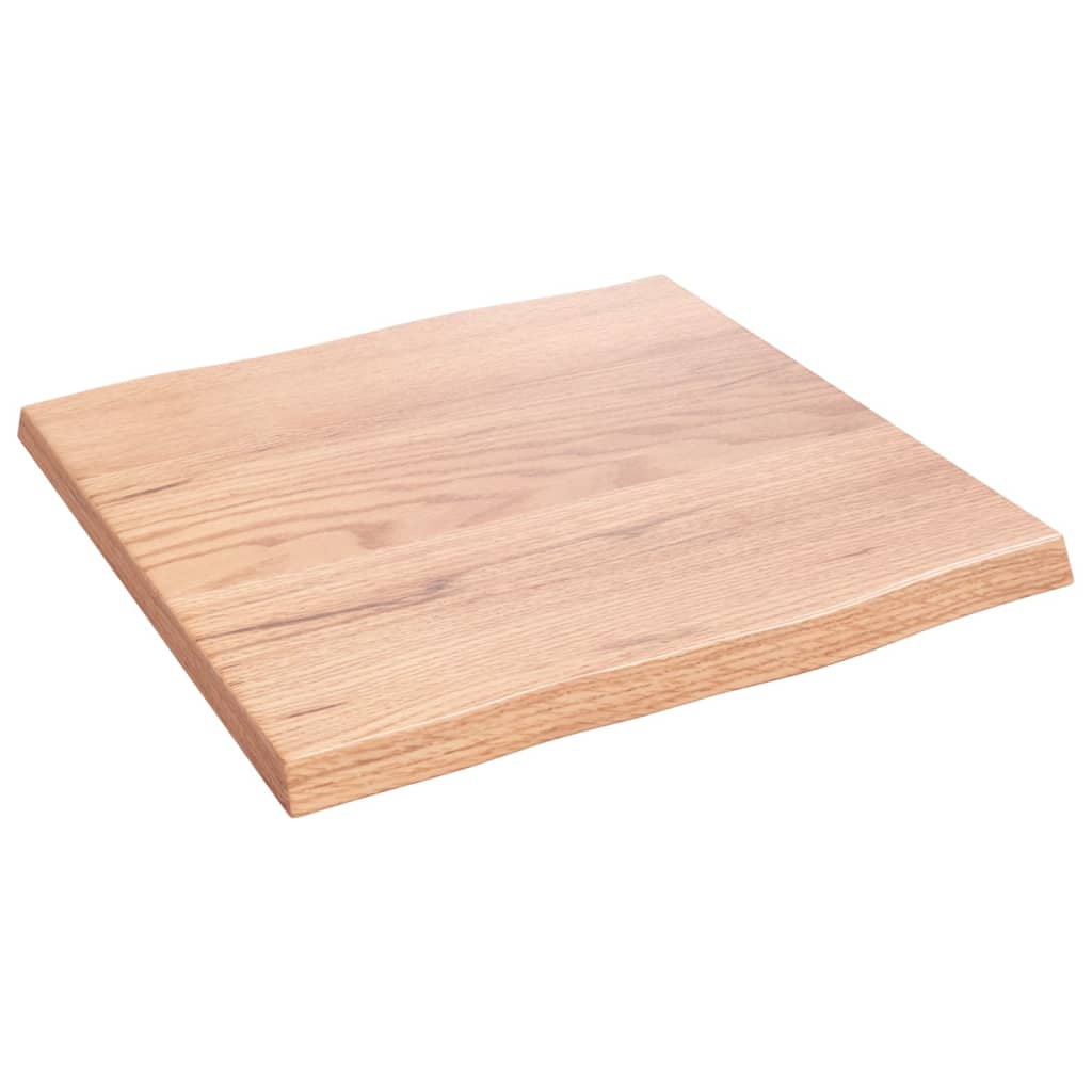 Piano Tavolo Marrone Chiaro 40x40x2 cm in Rovere Non Trattato | homemem39