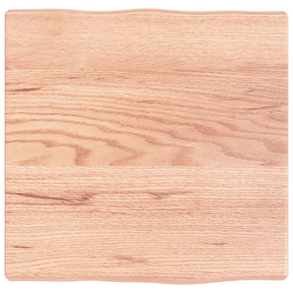Piano Tavolo Marrone Chiaro 40x40x(2-4) cm Rovere Non Trattato - homemem39
