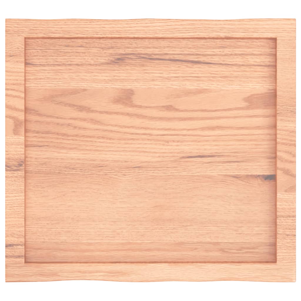 Piano Tavolo Marrone Chiaro 60x50x(2-4) cm Rovere Non Trattato - homemem39
