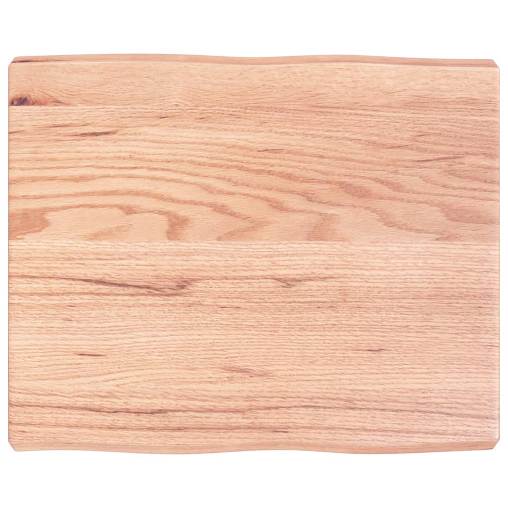 Piano Tavolo Marrone Chiaro 60x50x(2-6) cm Rovere Non Trattato - homemem39