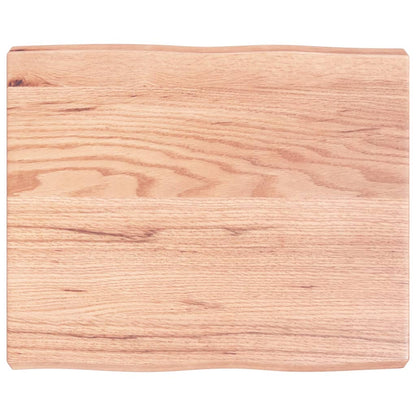 Piano Tavolo Marrone Chiaro 60x50x(2-6) cm Rovere Non Trattato - homemem39