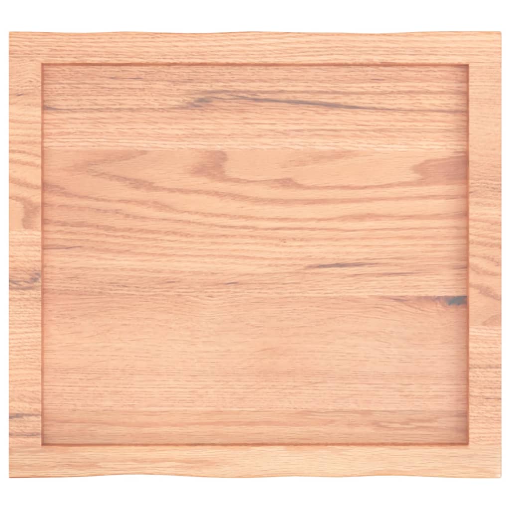 Piano Tavolo Marrone Chiaro 60x50x(2-6) cm Rovere Non Trattato - homemem39