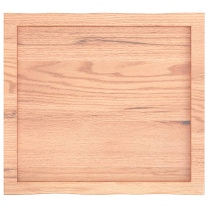 Piano Tavolo Marrone Chiaro 60x50x(2-6) cm Rovere Non Trattato - homemem39