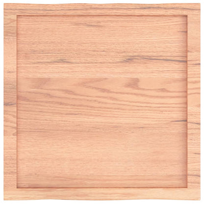 Piano Tavolo Marrone Chiaro 60x60x(2-4) cm Rovere Non Trattato - homemem39
