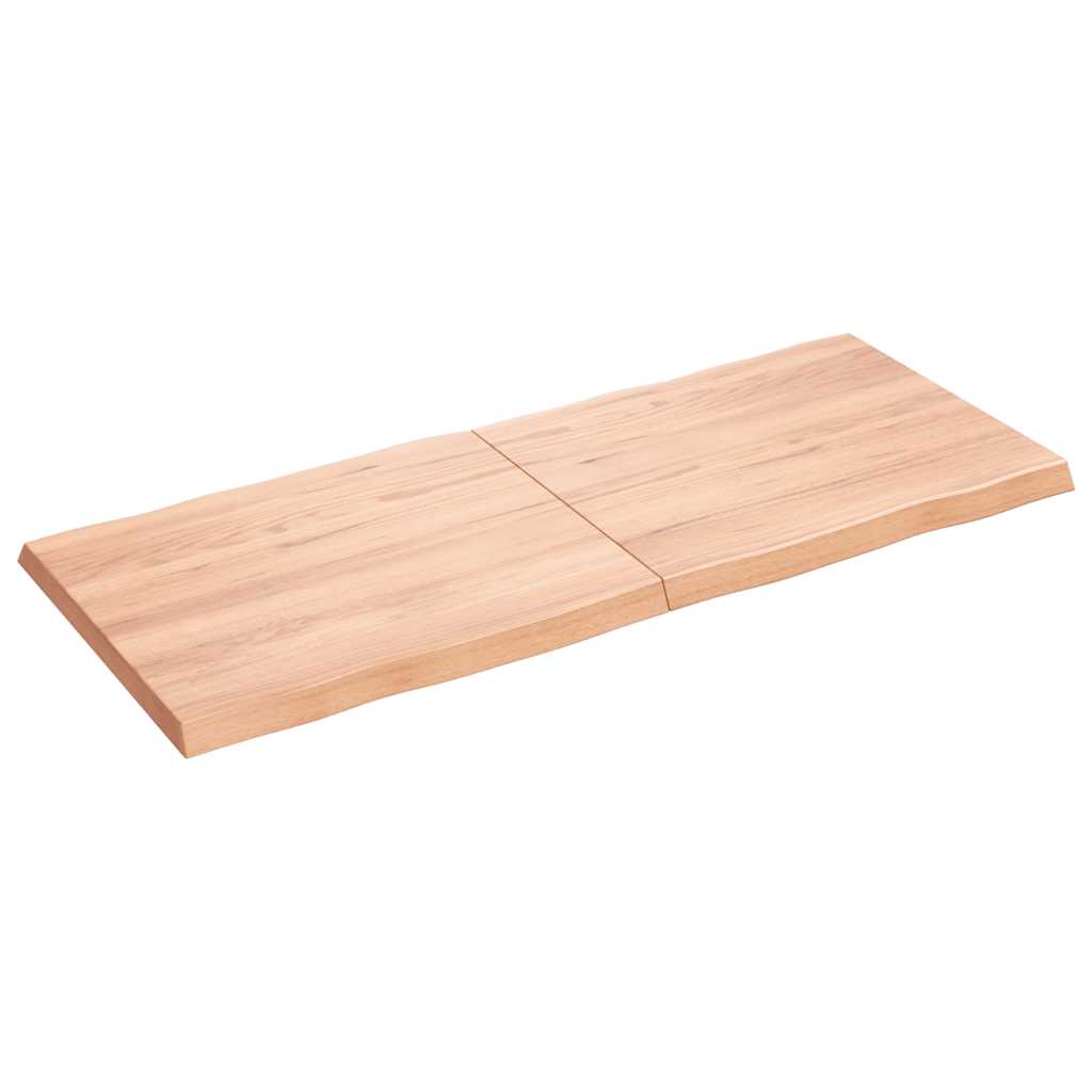 Piano Tavolo Marrone Chiaro 120x50x(2-4) cm Rovere Non Trattato - homemem39