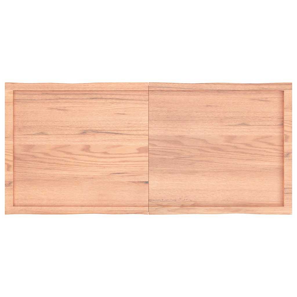Piano Tavolo Marrone Chiaro 140x60x(2-4) cm Rovere Non Trattato - homemem39