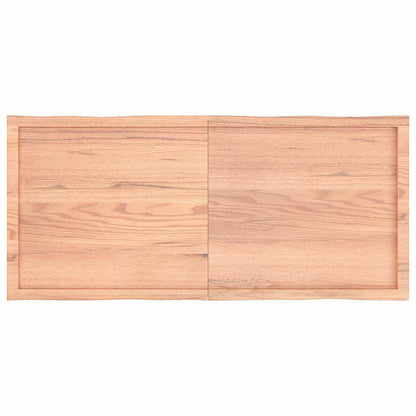 Piano Tavolo Marrone Chiaro 140x60x(2-6) cm Rovere Non Trattato | homemem39