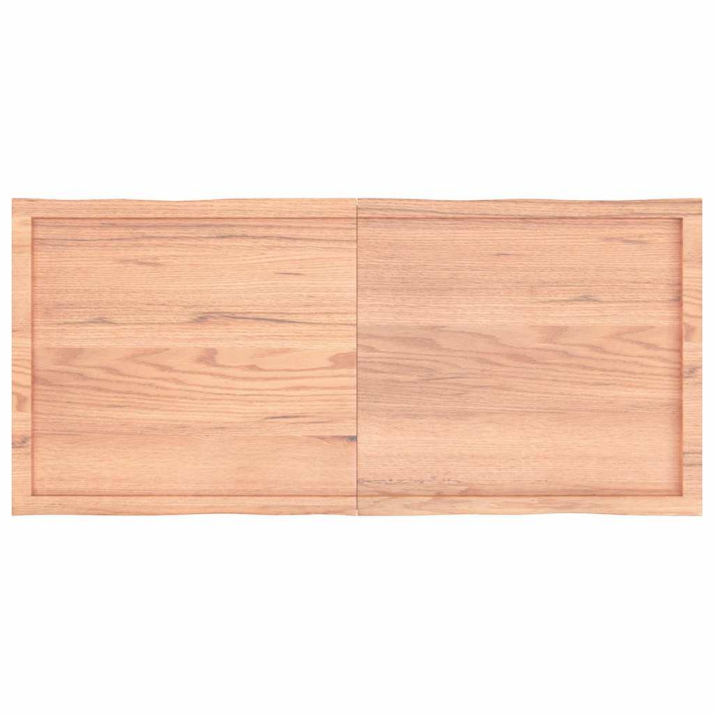 Piano Tavolo Marrone Chiaro 140x60x(2-6) cm Rovere Non Trattato - homemem39