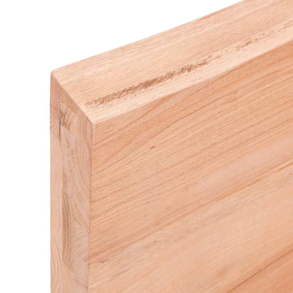 Piano Tavolo Marrone Chiaro 140x60x(2-6) cm Rovere Non Trattato | homemem39