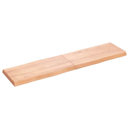 Piano Tavolo Marrone Chiaro 160x40x(2-6) cm Rovere Non Trattato - homemem39