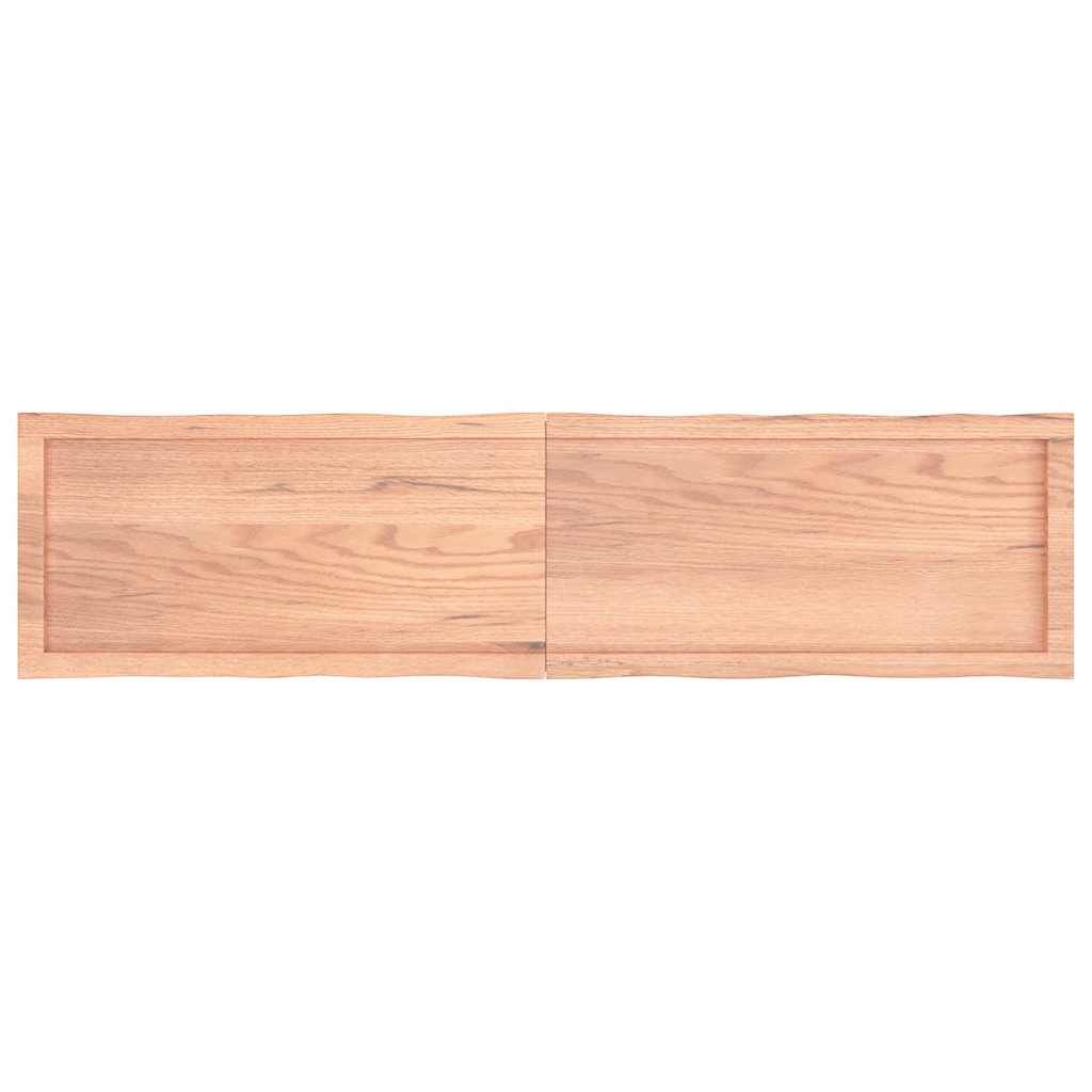 Piano Tavolo Marrone Chiaro 160x40x(2-6) cm Rovere Non Trattato - homemem39