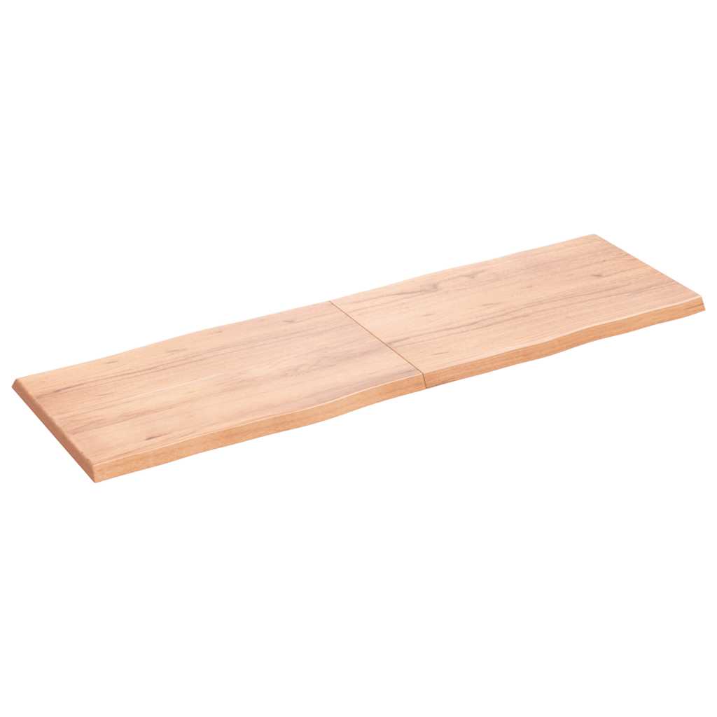Piano Tavolo Marrone Chiaro 160x50x(2-4) cm Rovere Non Trattato | homemem39