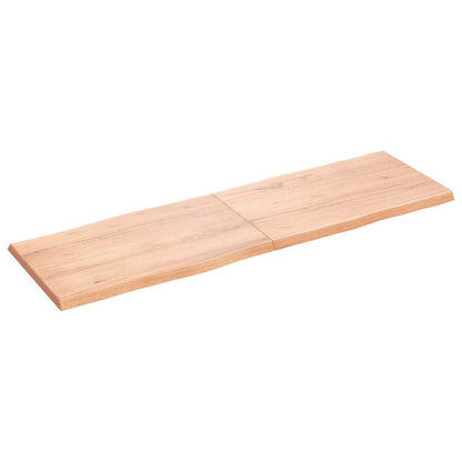 Piano Tavolo Marrone Chiaro 160x50x(2-4) cm Rovere Non Trattato | homemem39