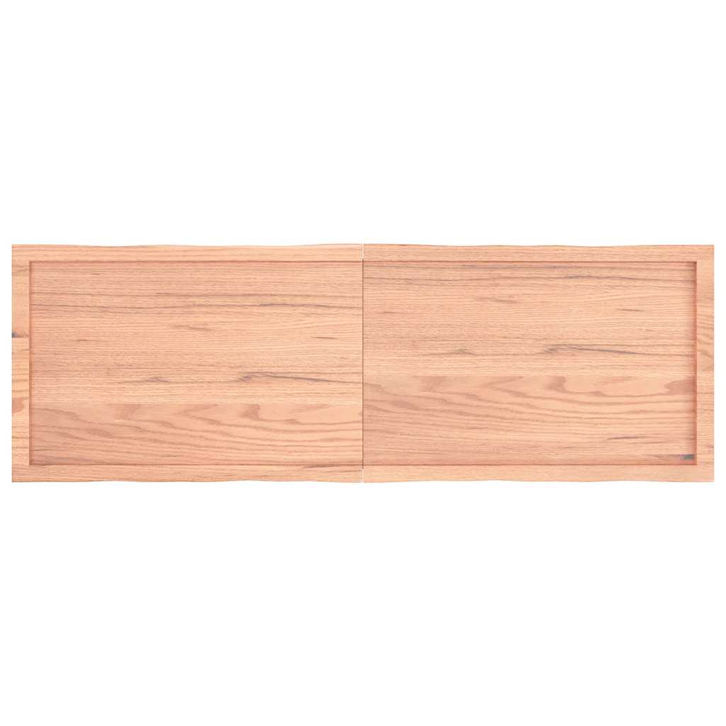 Piano Tavolo Marrone Chiaro 160x50x(2-4) cm Rovere Non Trattato - homemem39