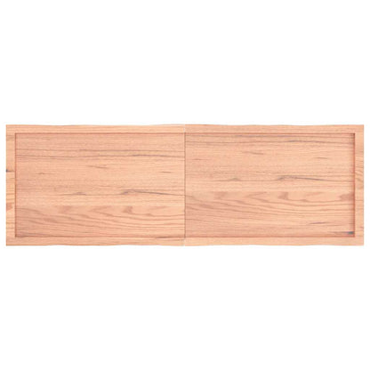 Piano Tavolo Marrone Chiaro 160x50x(2-4) cm Rovere Non Trattato - homemem39