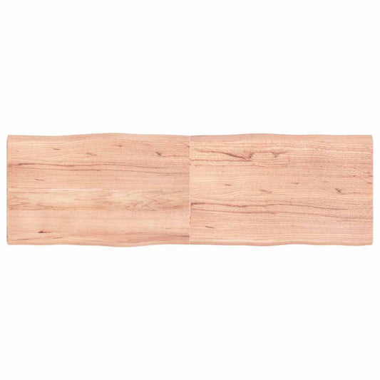 Piano Tavolo Marrone Chiaro 160x50x(2-4) cm Rovere Non Trattato