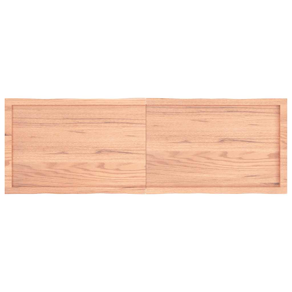 Piano Tavolo Marrone Chiaro 160x50x(2-6) cm Rovere Non Trattato - homemem39