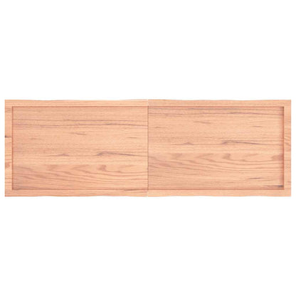 Piano Tavolo Marrone Chiaro 160x50x(2-6) cm Rovere Non Trattato - homemem39