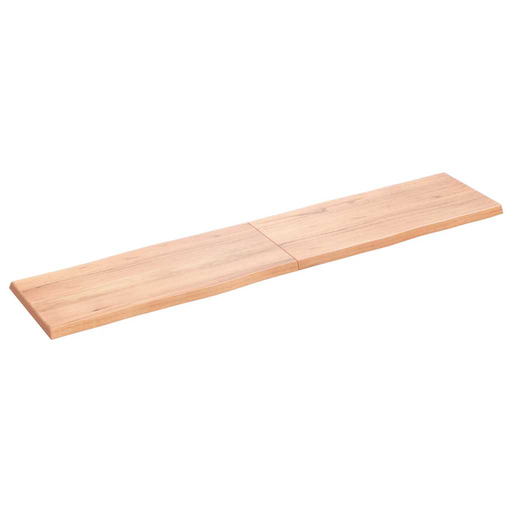 Piano Tavolo Marrone Chiaro 180x40x(2-4) cm Rovere Non Trattato | homemem39