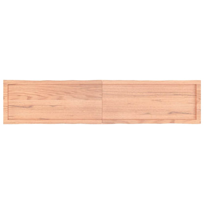 Piano Tavolo Marrone Chiaro 180x40x(2-4) cm Rovere Non Trattato | homemem39