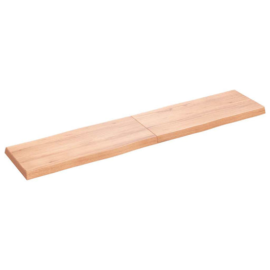 Piano Tavolo Marrone Chiaro 180x40x(2-6) cm Rovere Non Trattato | homemem39