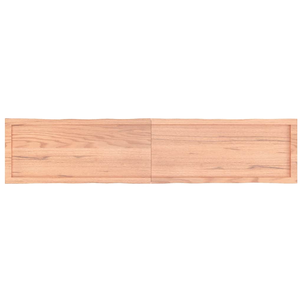 Piano Tavolo Marrone Chiaro 180x40x(2-6) cm Rovere Non Trattato - homemem39