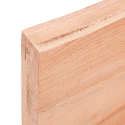 Piano Tavolo Marrone Chiaro 180x40x(2-6) cm Rovere Non Trattato | homemem39