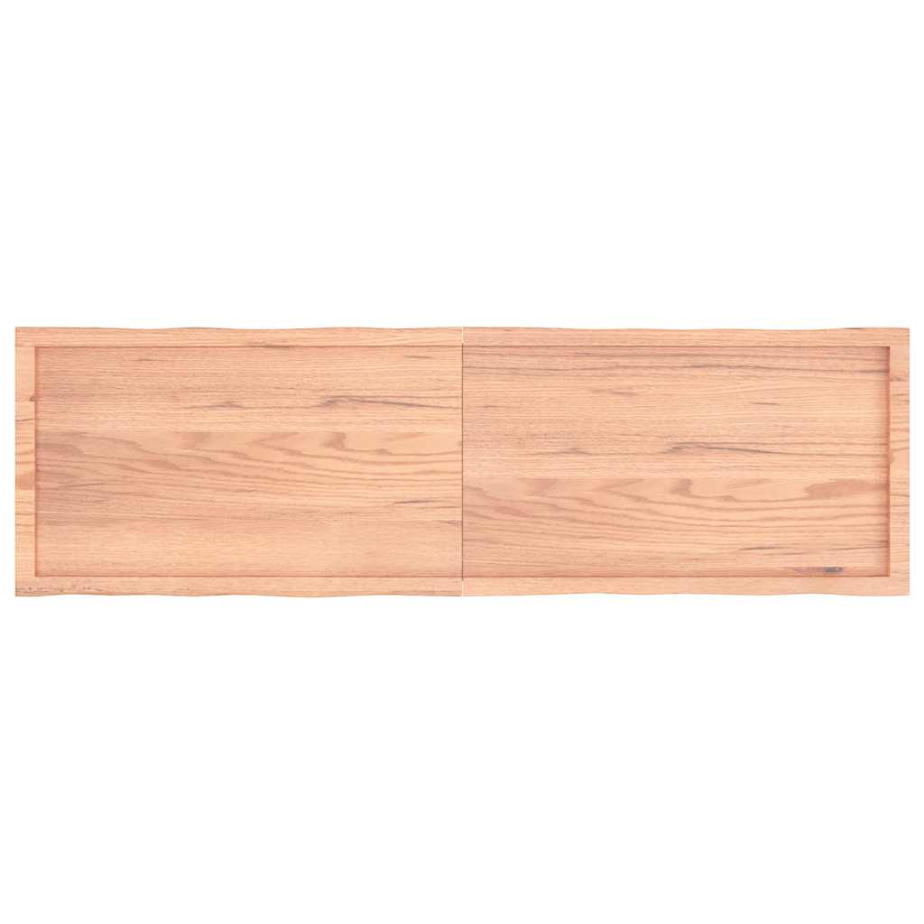 Piano Tavolo Marrone Chiaro 180x50x(2-6) cm Rovere Non Trattato | homemem39