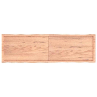 Piano Tavolo Marrone Chiaro 180x50x(2-6) cm Rovere Non Trattato - homemem39