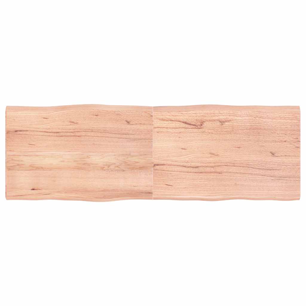 Piano Tavolo Marrone Chiaro 180x60x(2-4) cm Rovere Non Trattato