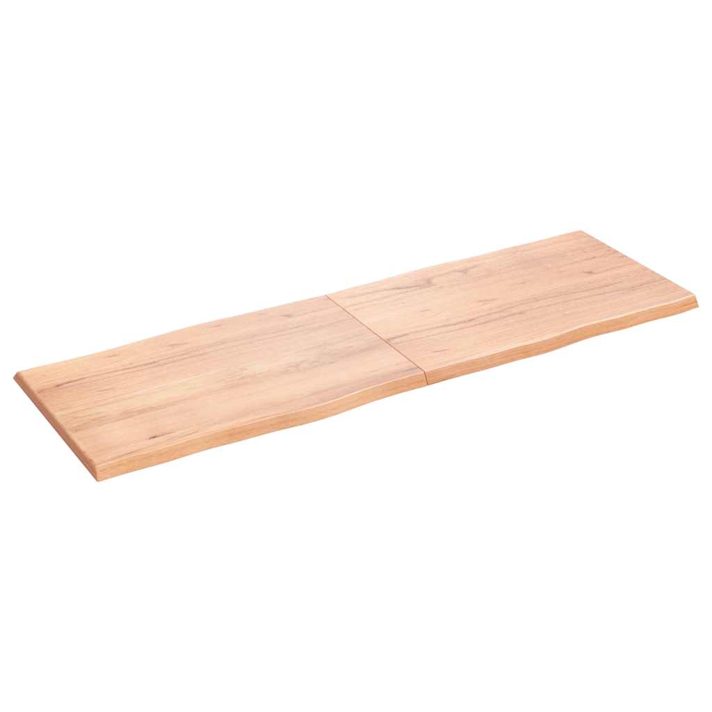 Piano Tavolo Marrone Chiaro 180x60x(2-4) cm Rovere Non Trattato | homemem39
