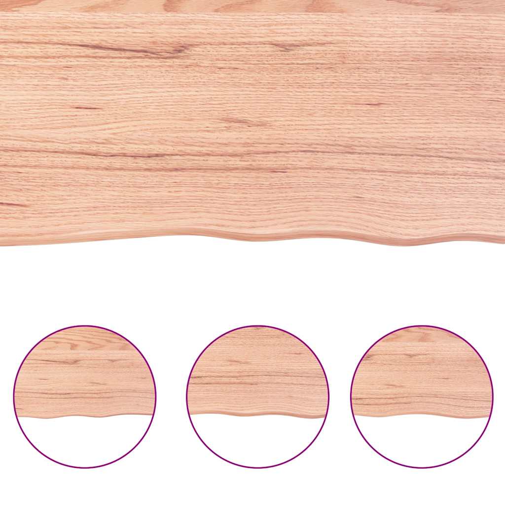 Piano Tavolo Marrone Chiaro 180x60x(2-4) cm Rovere Non Trattato | homemem39
