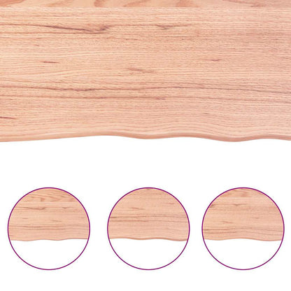Piano Tavolo Marrone Chiaro 180x60x(2-4) cm Rovere Non Trattato | homemem39