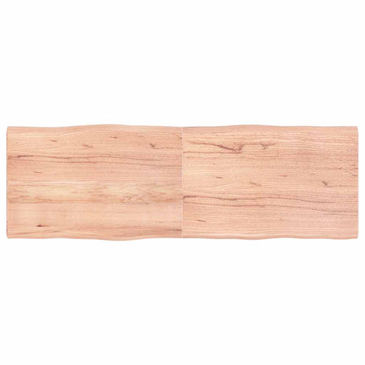 Piano Tavolo Marrone Chiaro 180x60x(2-4) cm Rovere Non Trattato