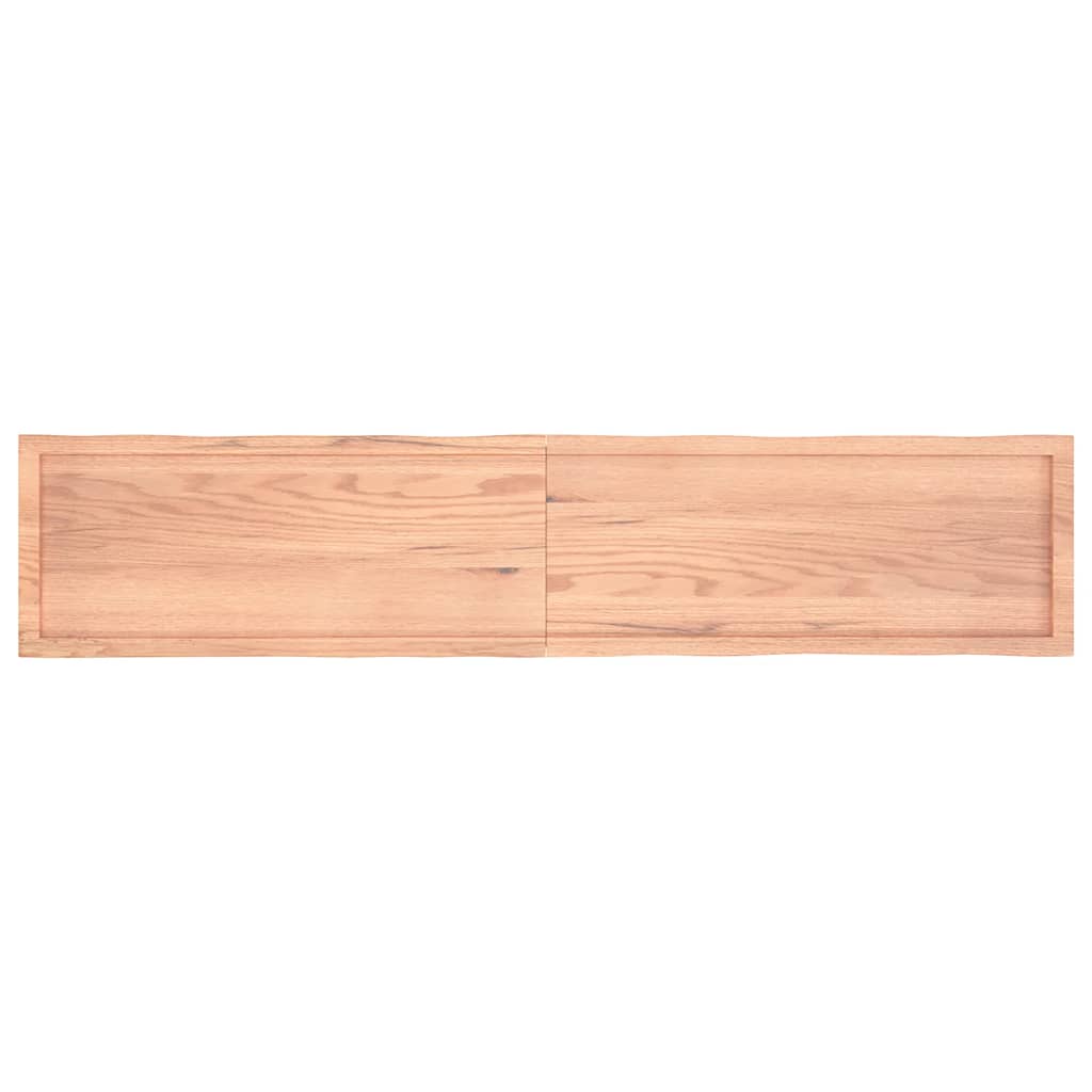 Piano Tavolo Marrone Chiaro 200x40x(2-6) cm Rovere Non Trattato - homemem39