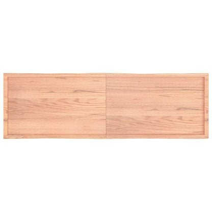 Piano Tavolo Marrone Chiaro 200x60x(2-4) cm Rovere Non Trattato - homemem39