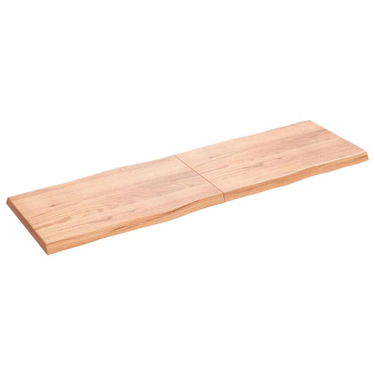 Piano Tavolo Marrone Chiaro 200x60x(2-6) cm Rovere Non Trattato - homemem39