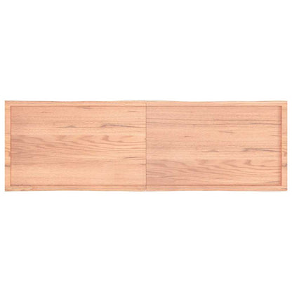 Piano Tavolo Marrone Chiaro 200x60x(2-6) cm Rovere Non Trattato - homemem39