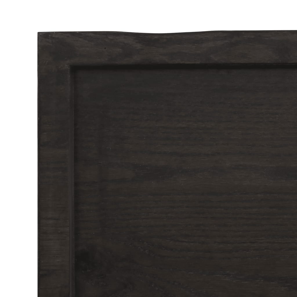 Piano Tavolo Marrone Scuro 40x40x(2-4)cm in Rovere Non Trattato - homemem39