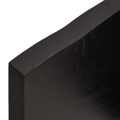 Piano Tavolo Marrone Scuro 40x40x(2-4)cm in Rovere Non Trattato - homemem39