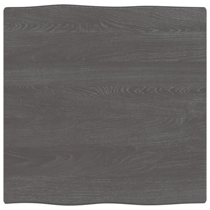 Piano Tavolo Marrone Scuro 60x60x2 cm in Rovere Non Trattato - homemem39