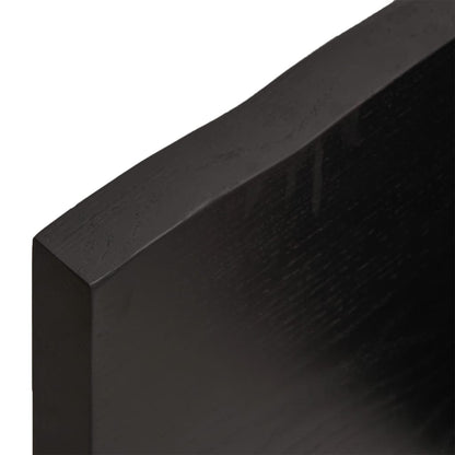 Piano Tavolo Marrone Scuro 60x60x(2-4)cm in Rovere Non Trattato | homemem39