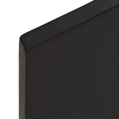 Piano Tavolo Marrone Scuro 100x50x2 cm in Rovere Non Trattato - homemem39
