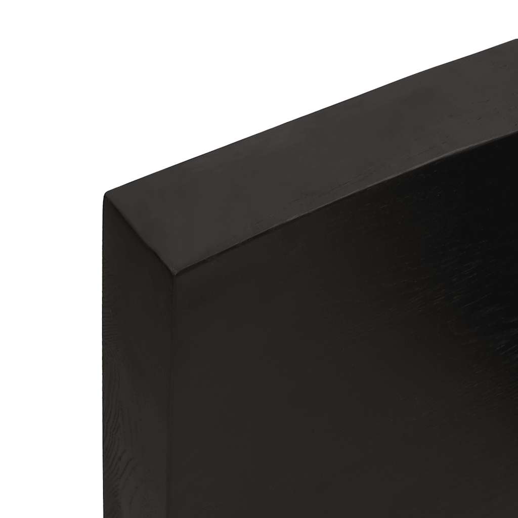 Piano Tavolo Marrone Scuro 120x60x(2-6)cm Rovere Non Trattato | homemem39