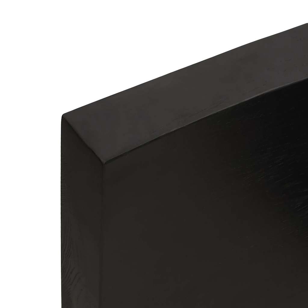 Piano Tavolo Marrone Scuro 140x50x(2-6)cm Rovere Non Trattato | homemem39