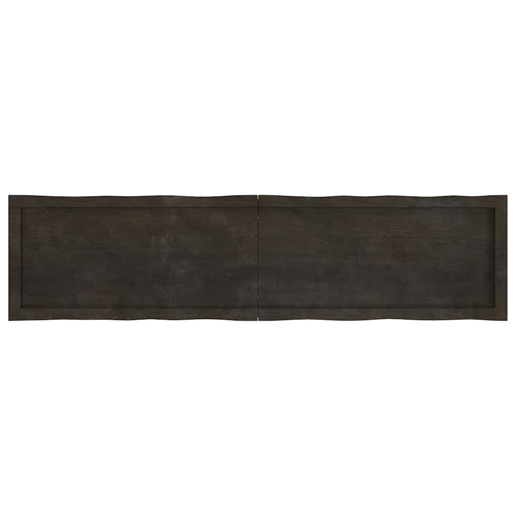 Piano Tavolo Marrone Scuro 160x40x(2-4)cm Rovere Non Trattato - homemem39