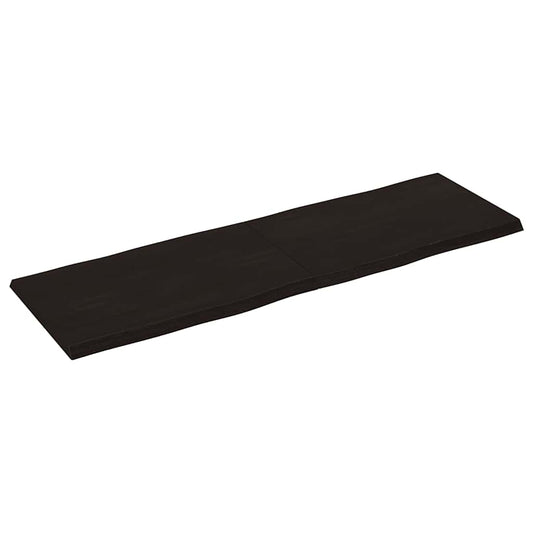 Piano Tavolo Marrone Scuro 160x50x(2-4)cm Rovere Non Trattato - homemem39