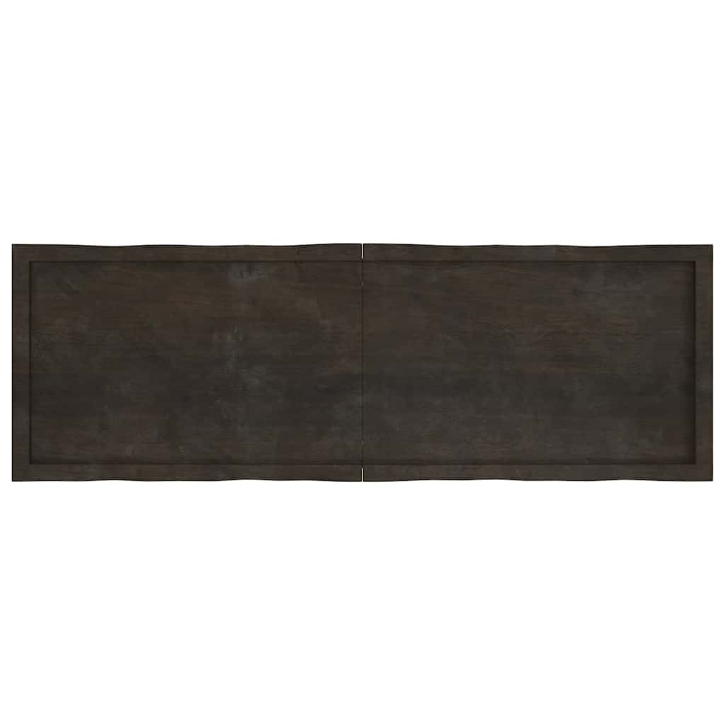Piano Tavolo Marrone Scuro 160x50x(2-4)cm Rovere Non Trattato - homemem39