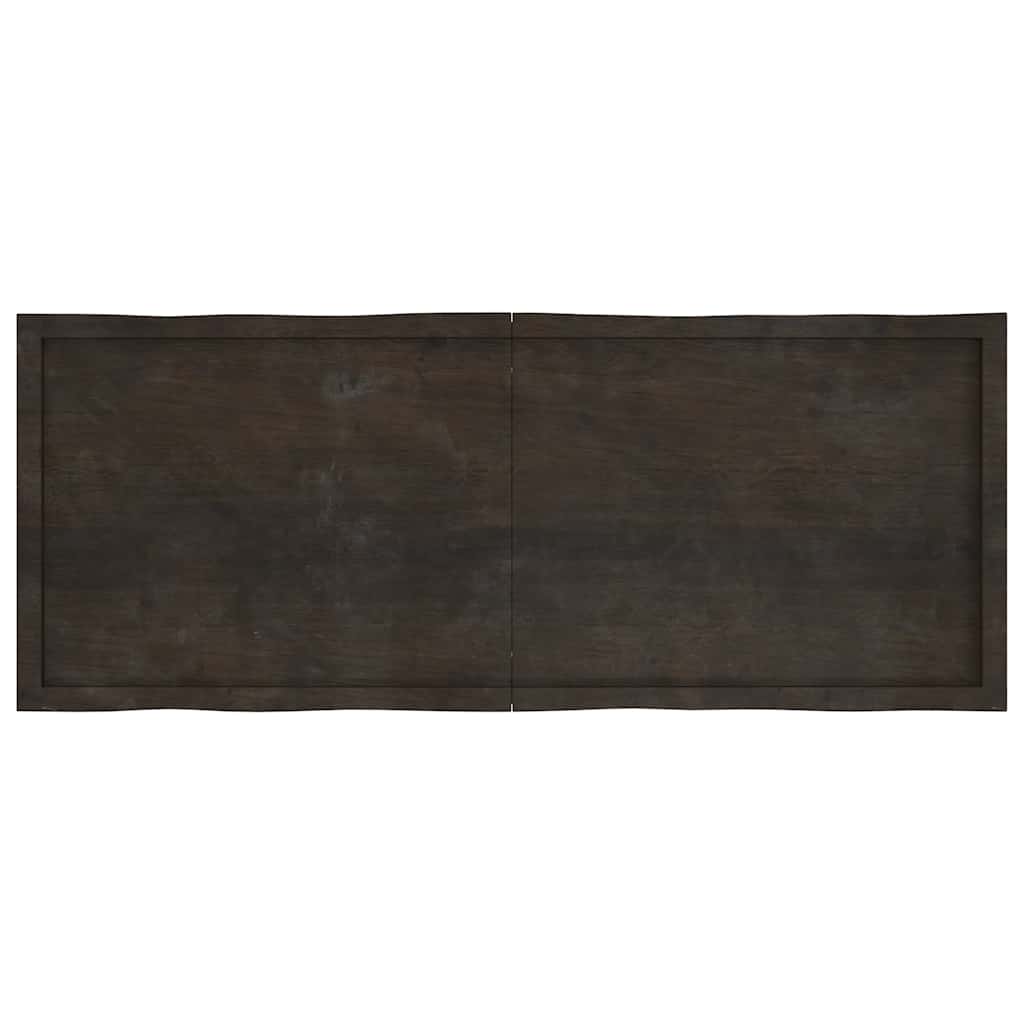 Piano Tavolo Marrone Scuro 160x60x(2-4)cm Rovere Non Trattato - homemem39